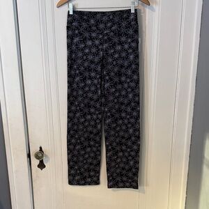 Black Floral Print Pants